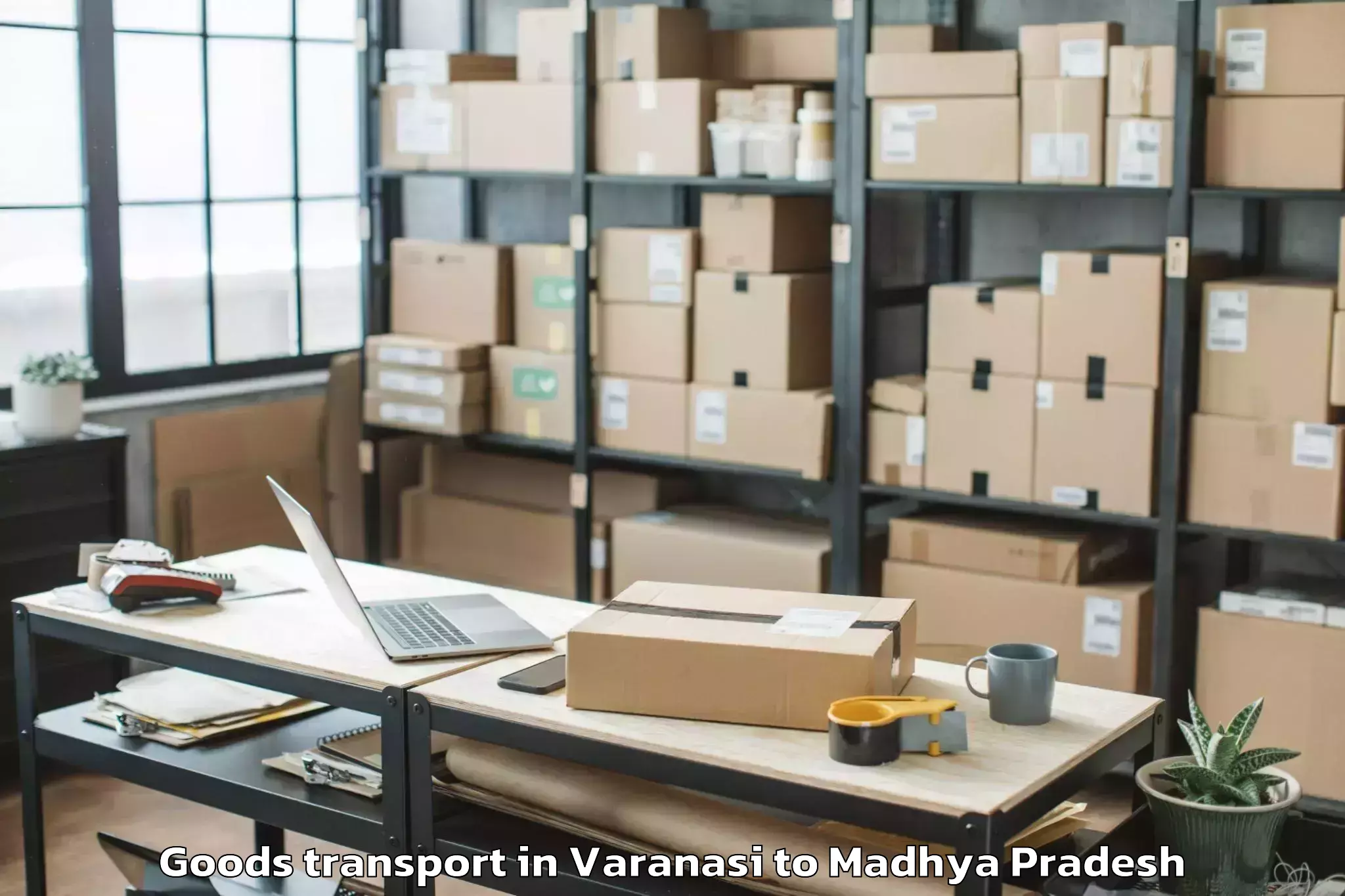 Trusted Varanasi to Ratibad Goods Transport